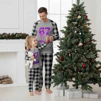 Drip Fire Flame Six Seven Plaid Pajama Set Trendy Meme Gift