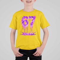 Drip Fire Flame Six Seven T Shirt For Kid Trendy Meme Gift