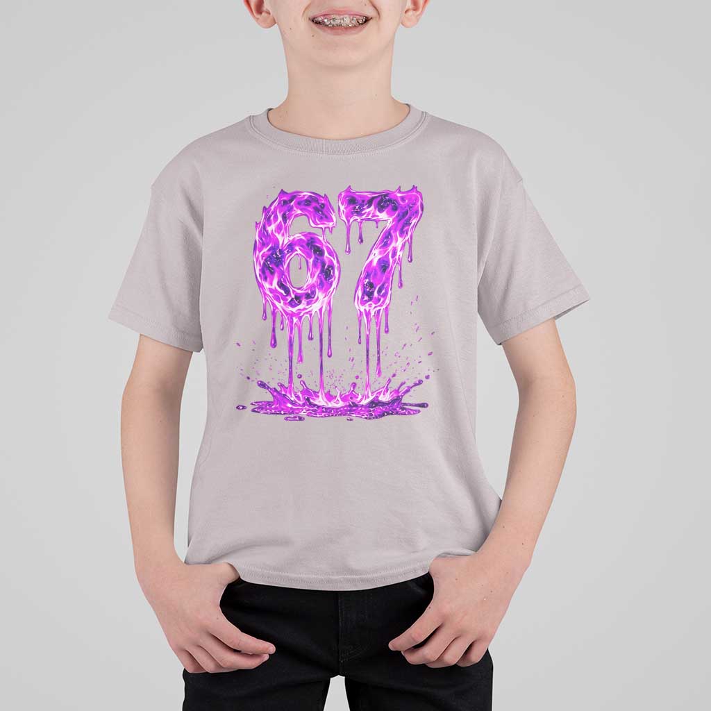 Drip Fire Flame Six Seven T Shirt For Kid Trendy Meme Gift