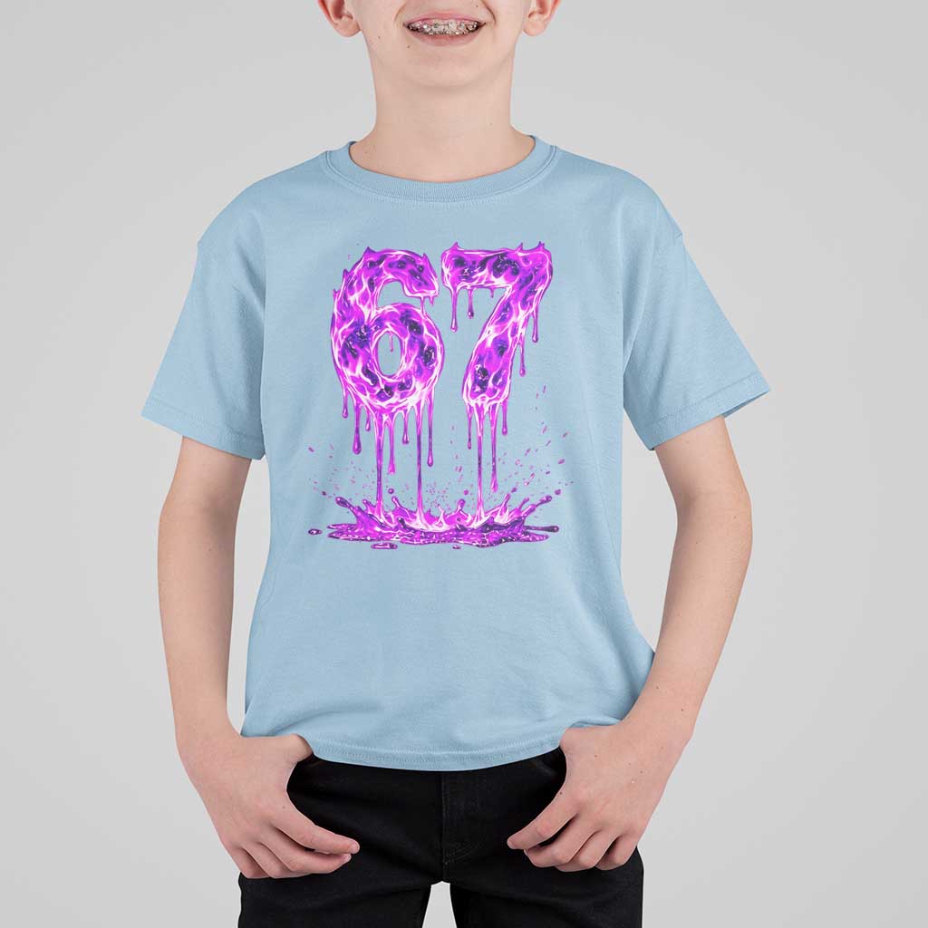 Drip Fire Flame Six Seven T Shirt For Kid Trendy Meme Gift