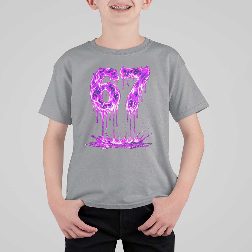 Drip Fire Flame Six Seven T Shirt For Kid Trendy Meme Gift