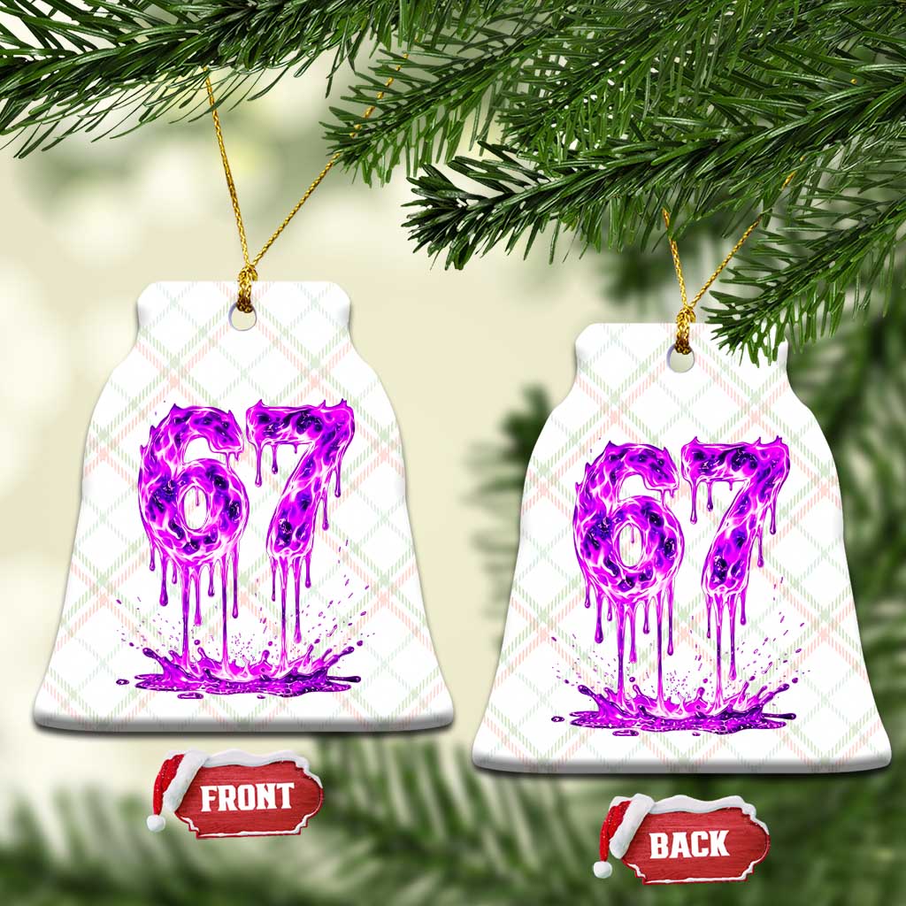 Drip Fire Flame Six Seven Ceramic Ornament Trendy Meme Gift