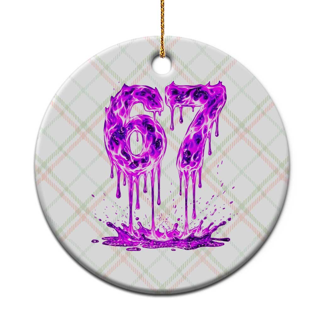 Drip Fire Flame Six Seven Ceramic Ornament Trendy Meme Gift
