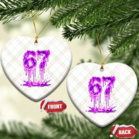 Drip Fire Flame Six Seven Ceramic Ornament Trendy Meme Gift