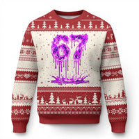 Drip Fire Flame Six Seven Ugly Christmas Sweater Trendy Meme Gift