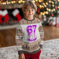 Drip Fire Flame Six Seven Ugly Christmas Sweater Trendy Meme Gift