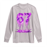 Drip Fire Flame Six Seven Long Sleeve Shirt Trendy Meme Gift