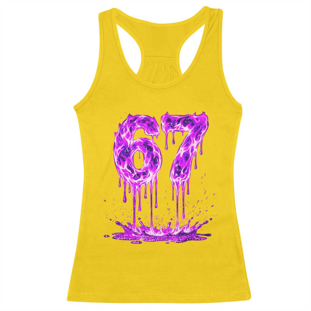 Drip Fire Flame Six Seven Racerback Tank Top Trendy Meme Gift