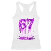 Drip Fire Flame Six Seven Racerback Tank Top Trendy Meme Gift