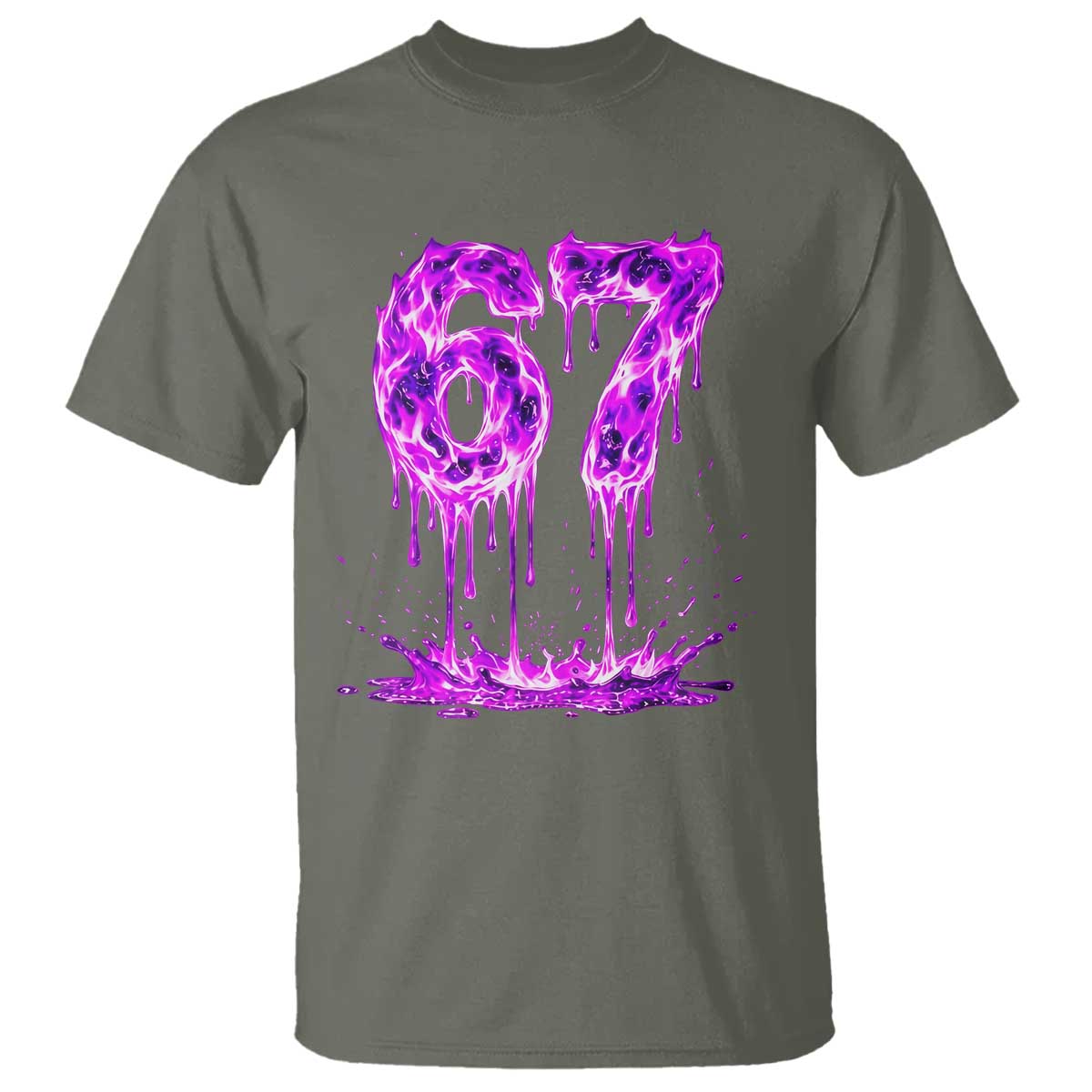 Drip Fire Flame Six Seven T Shirt Trendy Meme Gift