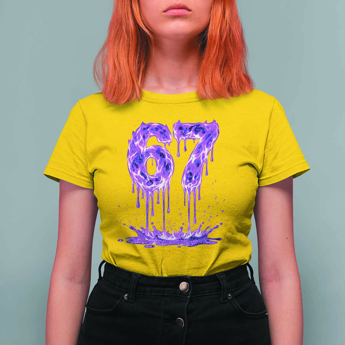Drip Fire Flame Six Seven T Shirt For Women Trendy Meme Gift