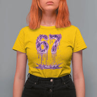 Drip Fire Flame Six Seven T Shirt For Women Trendy Meme Gift