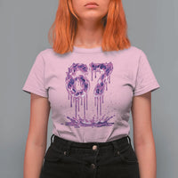 Drip Fire Flame Six Seven T Shirt For Women Trendy Meme Gift