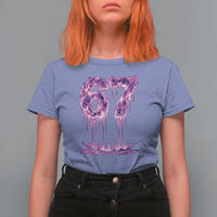 Drip Fire Flame Six Seven T Shirt For Women Trendy Meme Gift