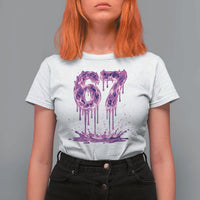 Drip Fire Flame Six Seven T Shirt For Women Trendy Meme Gift
