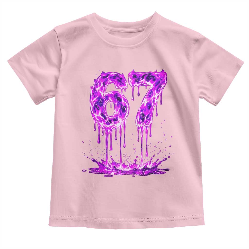 Drip Fire Flame Six Seven Toddler T Shirt Trendy Meme Gift