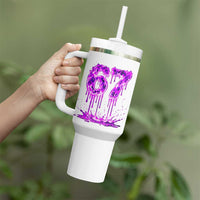 Drip Fire Flame Six Seven Tumbler With Handle Trendy Meme Gift