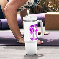 Drip Fire Flame Six Seven Tumbler With Handle Trendy Meme Gift