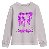 Drip Fire Flame Six Seven Youth Sweatshirt Trendy Meme Gift