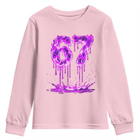 Drip Fire Flame Six Seven Youth Sweatshirt Trendy Meme Gift