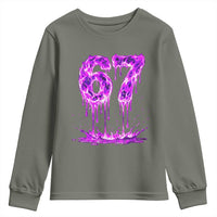 Drip Fire Flame Six Seven Youth Sweatshirt Trendy Meme Gift