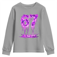 Drip Fire Flame Six Seven Youth Sweatshirt Trendy Meme Gift