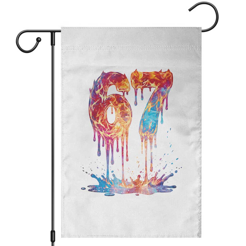 Burning Six Seven Garden Flag Drip Fire Flame Meme