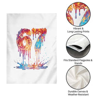 Burning Six Seven Garden Flag Drip Fire Flame Meme