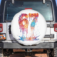 Burning Six Seven Spare Tire Cover Drip Fire Flame Meme