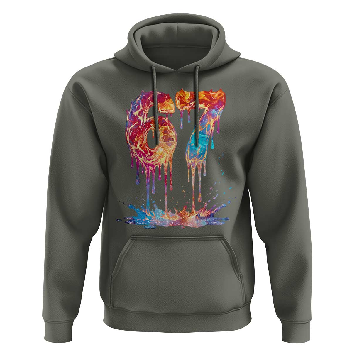 Burning Six Seven Hoodie Drip Fire Flame Meme