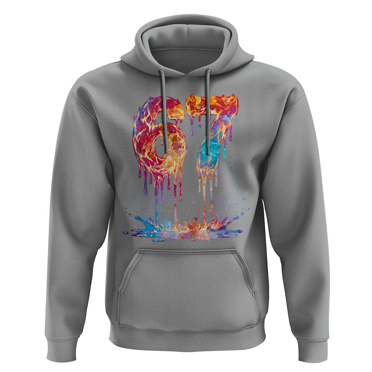 Burning Six Seven Hoodie Drip Fire Flame Meme