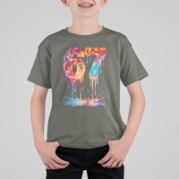 Burning Six Seven T Shirt For Kid Drip Fire Flame Meme