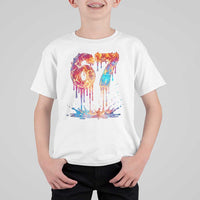 Burning Six Seven T Shirt For Kid Drip Fire Flame Meme