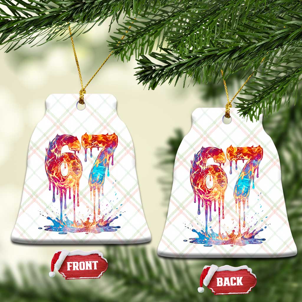 Burning Six Seven Ceramic Ornament Drip Fire Flame Meme