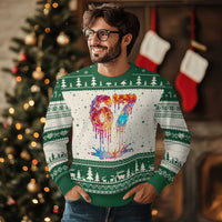 Burning Six Seven Ugly Christmas Sweater Drip Fire Flame Meme