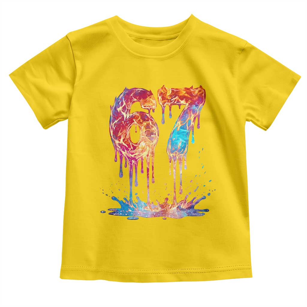 Burning Six Seven Toddler T Shirt Drip Fire Flame Meme