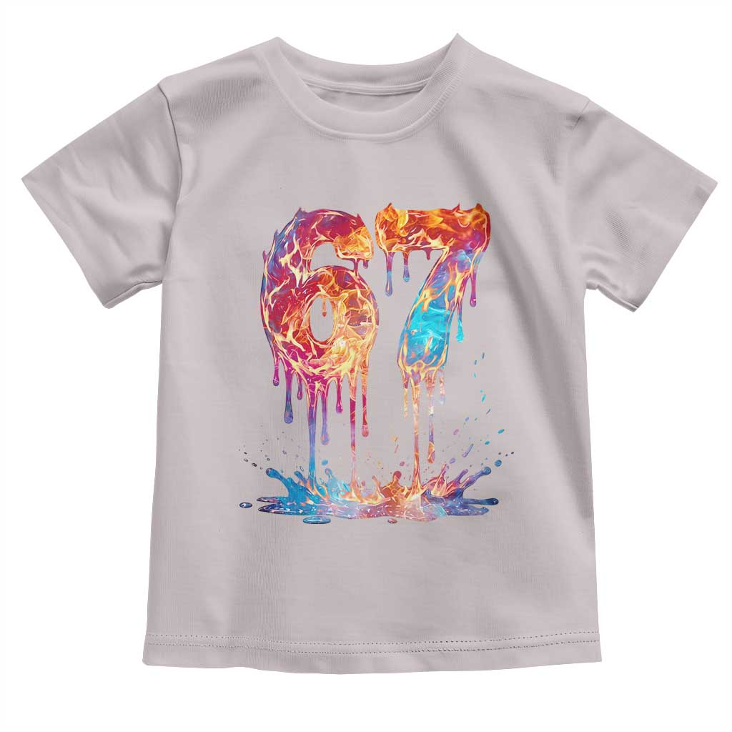 Burning Six Seven Toddler T Shirt Drip Fire Flame Meme