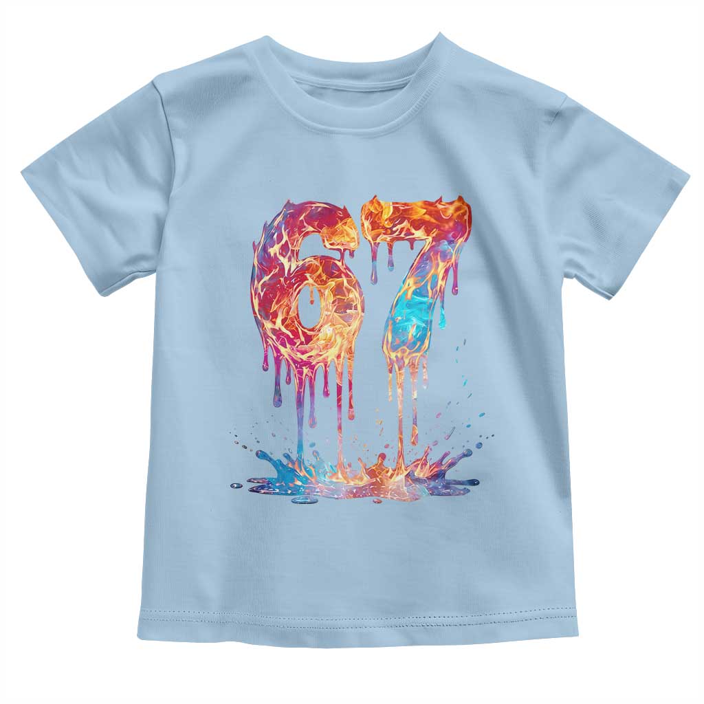 Burning Six Seven Toddler T Shirt Drip Fire Flame Meme