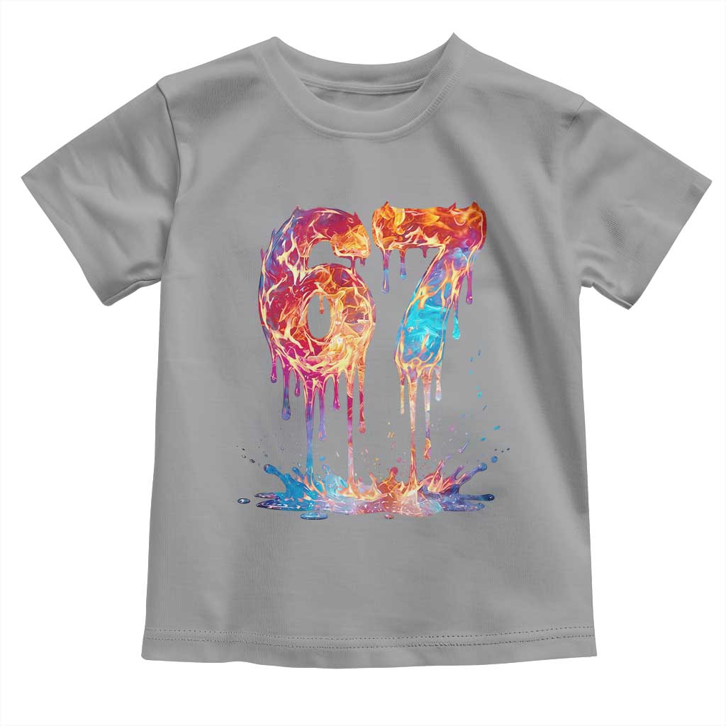 Burning Six Seven Toddler T Shirt Drip Fire Flame Meme