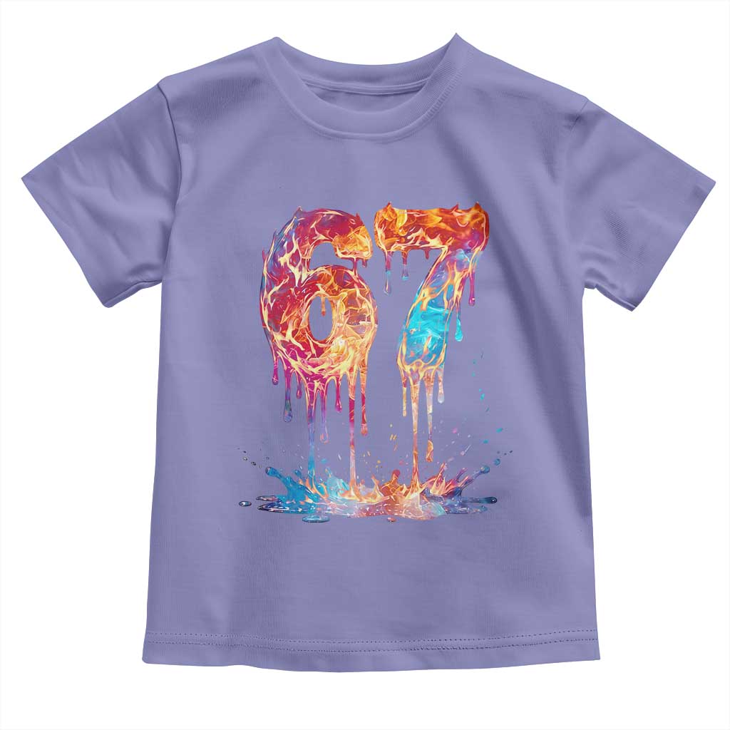 Burning Six Seven Toddler T Shirt Drip Fire Flame Meme