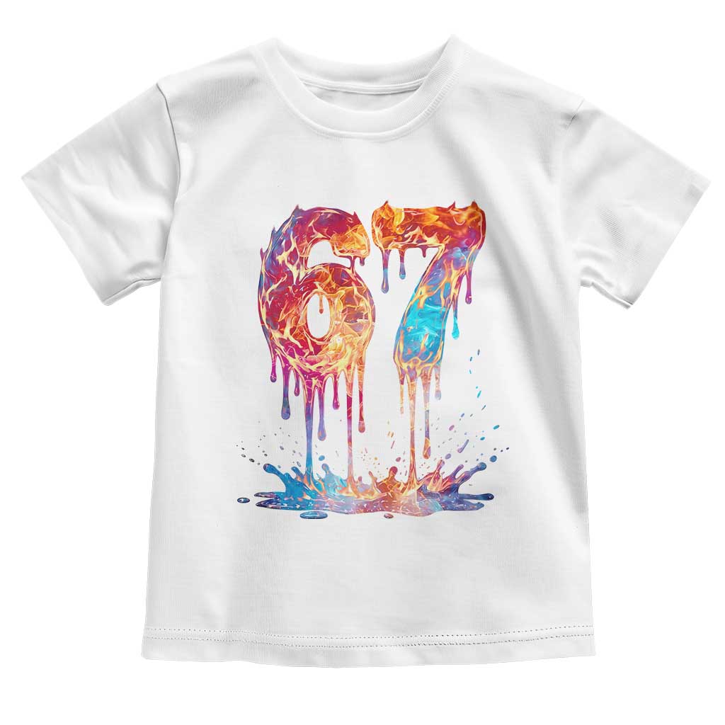 Burning Six Seven Toddler T Shirt Drip Fire Flame Meme
