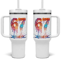 Burning Six Seven Tumbler With Handle Drip Fire Flame Meme