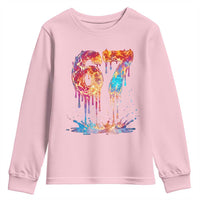 Burning Six Seven Youth Sweatshirt Drip Fire Flame Meme