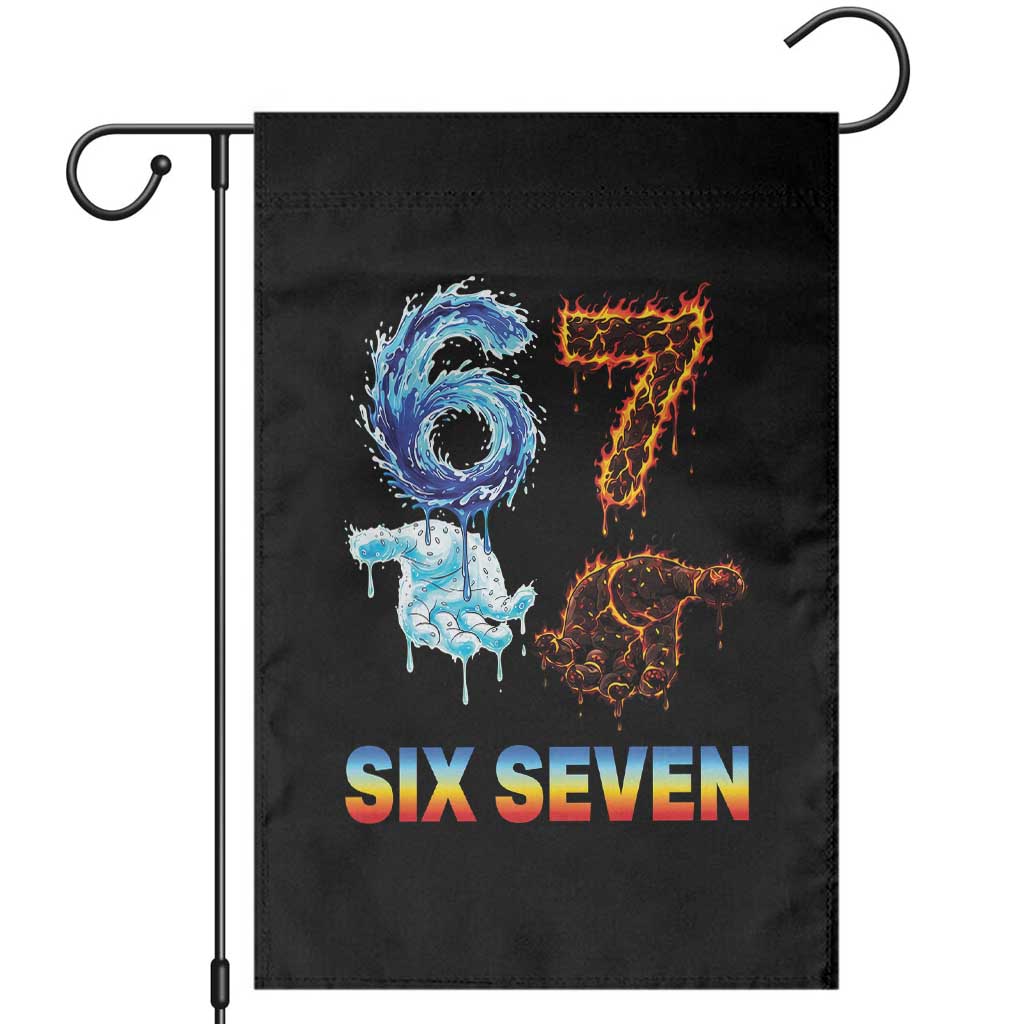 Water Fire Element Six Seven Garden Flag Trendy Meme Gift