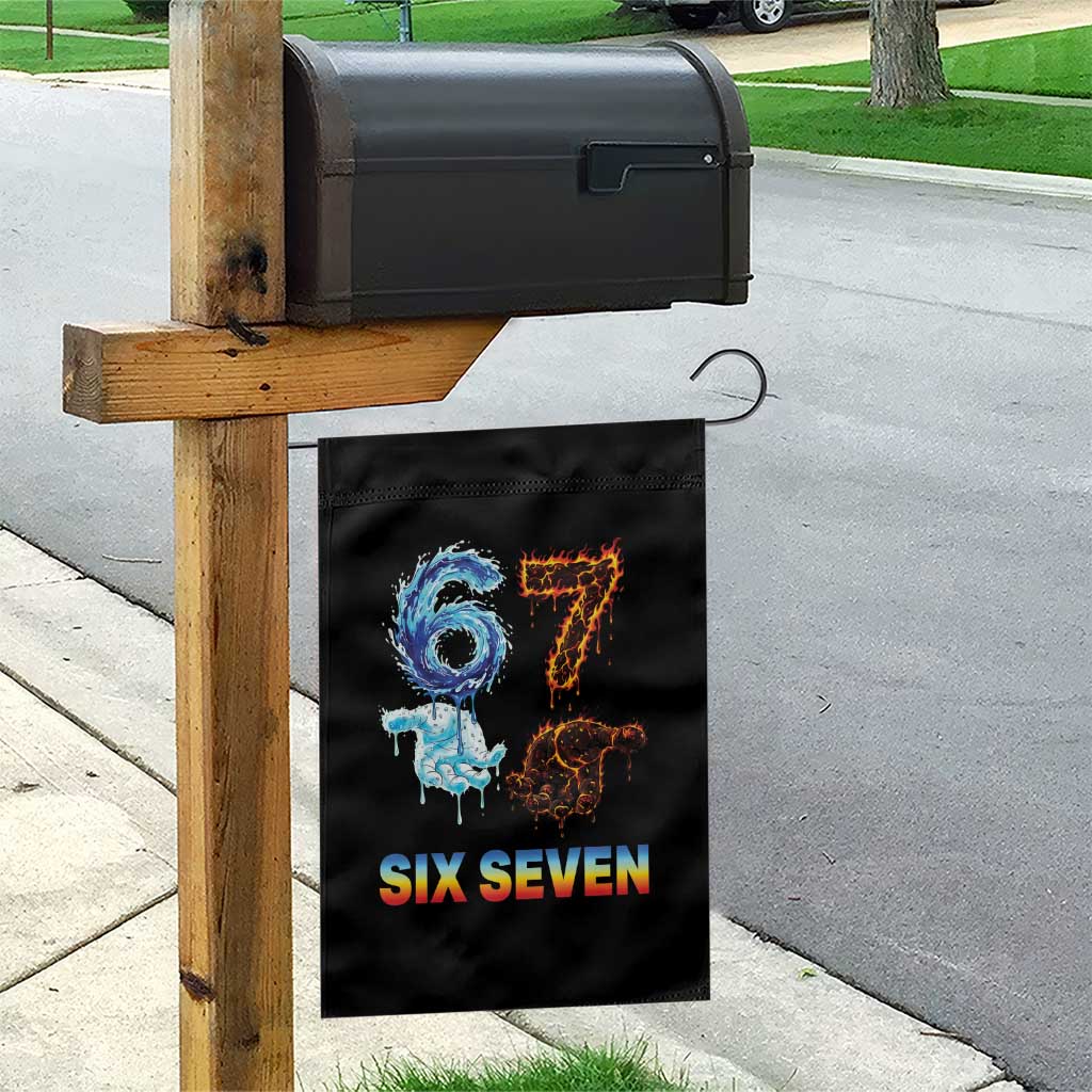 Water Fire Element Six Seven Garden Flag Trendy Meme Gift