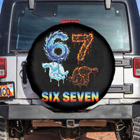 Water Fire Element Six Seven Spare Tire Cover Trendy Meme Gift