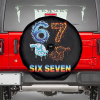 Water Fire Element Six Seven Spare Tire Cover Trendy Meme Gift