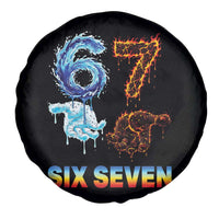 Water Fire Element Six Seven Spare Tire Cover Trendy Meme Gift