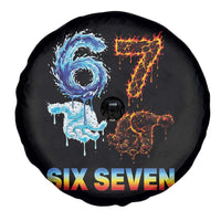 Water Fire Element Six Seven Spare Tire Cover Trendy Meme Gift