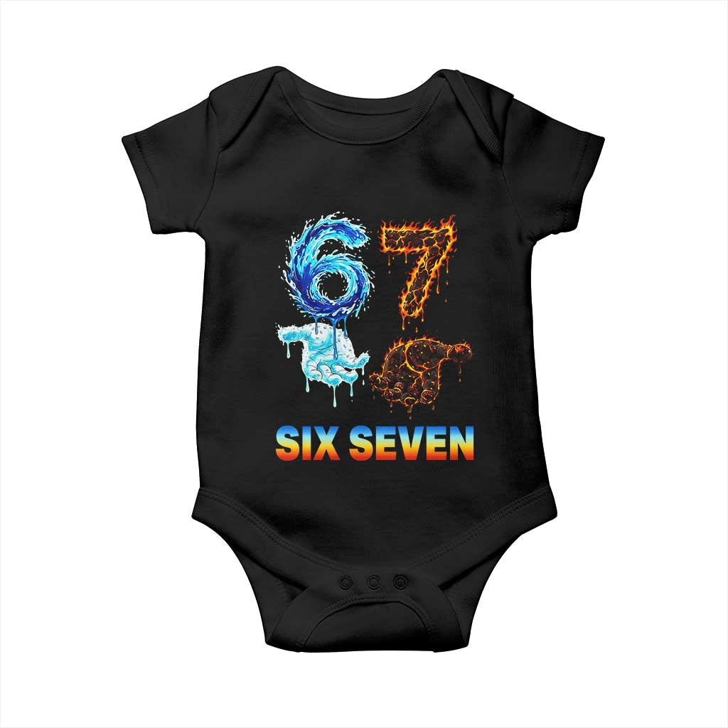 Water Fire Element Six Seven Baby Onesie Trendy Meme Gift